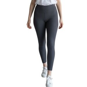 Athleta Elation Rib Tight Leggings Charcoal Grey High Rise Ribbed Womens Medium